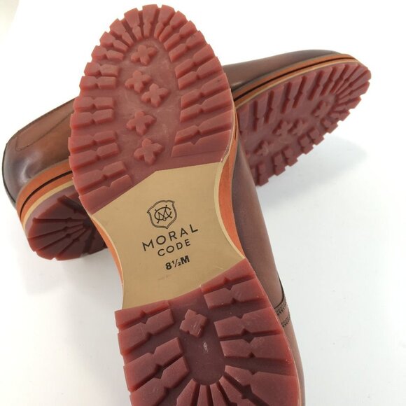 Moral Code The Mayson Brown Leather Oxford Shoes Size 8.5M  NEW